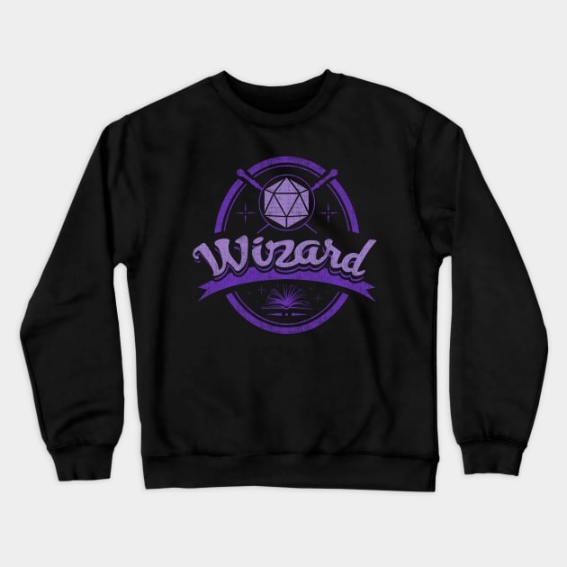 Wizard: RPG Tabletop Crewneck Sweatshirt by PluginTees